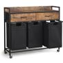 150L Laundry Hamper Baskets with wheels Image 5