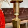 Pair Gun Barrel Deco Era Brass Candlesticks Early 20th Century Image 10