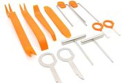 12pcs Car Trim Removal Tool Set Auto Clip Removal Tool Kit For Bumper Fastener Rivet Clips Car Door Clip Panel Audio Video Dashboard Dismantle Automotive Plastic Pry Tool Repair Tools