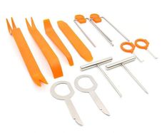 12pcs Car Trim Removal Tool Set Auto Clip Removal Tool Kit For Bumper Fastener Rivet Clips Car Door Clip Panel Audio Video Dashboard Dismantle