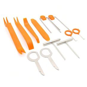12pcs Car Trim Removal Tool Set Auto Clip Removal Tool Kit For Bumper Fastener Rivet Clips Car Door Clip Panel Audio Video Dashboard Dismantle