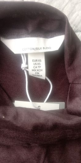 Draped silk blend top size XS