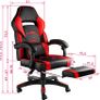 Computer Chair, Gaming Executive With Footrest Red Image 5