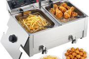 Electric Deep Fryer, Upgrade Dual Tank 14 L Oil Capacity Overheat Protection