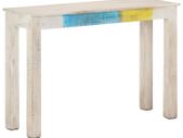 Console Table White 115x35x77 cm Rough Mango Wood