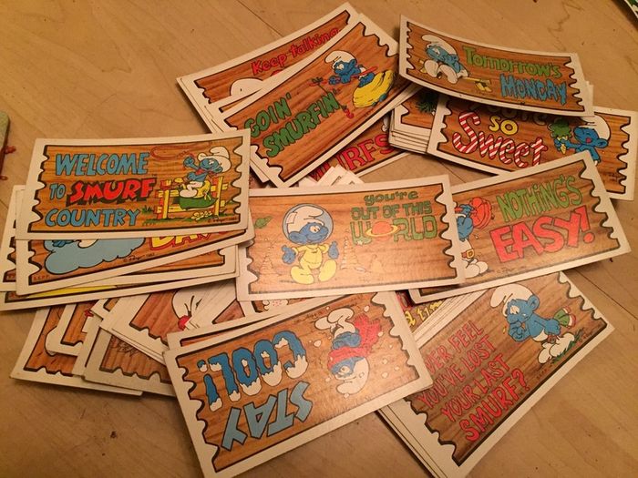 Rare 1980's Smurfs Trading Cards