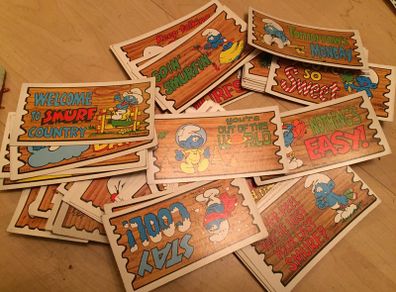 Rare 1980's Smurfs Trading Cards