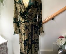 Zara velvet dress with fringe new, size M