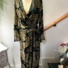 Zara velvet dress with fringe new, size M