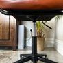 Faux leather light brown swivel chair Image 4