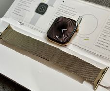 Apple Watch series 10 GPS + Cellular 46mm Gold Titanium + Gold Milanese loop strap
