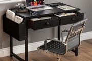 Computer Desk with 2 Fabric Drawers, 80 x 40 cm