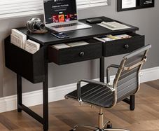 Computer Desk with 2 Fabric Drawers, 80 x 40 cm