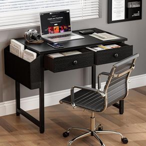 Computer Desk with 2 Fabric Drawers, 80 x 40 cm