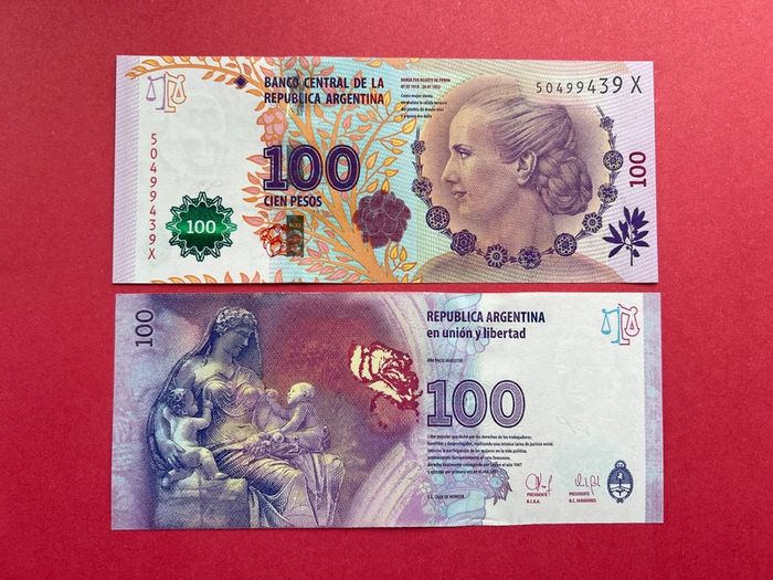 Argentina  100 Pesos  2016   UNC ) Eva Peron  Commemorative Issue .