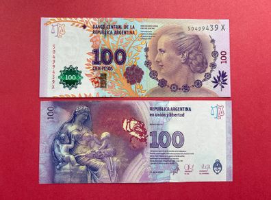 Argentina  100 Pesos  2016   UNC ) Eva Peron  Commemorative Issue .