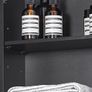 Modern Wall Cabinet with Adjustable Shelf  Grey, Black or White 76cm Tall Image 7