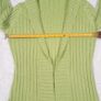 Ichi Lime Green Hooded Ribbed Knit Open Front Cardigan Size M Image 9