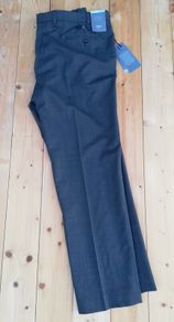 Quality Mens M&S collection tailored fit woolblend active waist W40 trousers
