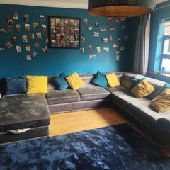 U Shape Corner Sofa Bed with Storage
