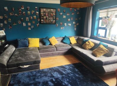 U Shape Corner Sofa Bed with Storage