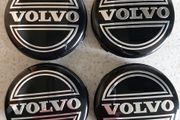 4 x Volvo Centre Caps (All Black) FREE POST