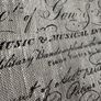 3.2 metres of 61 inch width vintage script linen in greige Image 7