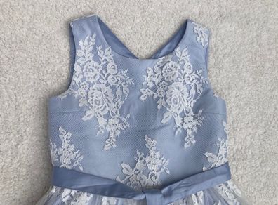 Beautiful Monsoon Blue Lace Party Dress, Age 12-13