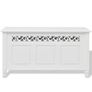 Storage Bench Baroque Style MDF White Image 3