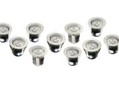 10 LED Cricular Decking Lights Blue Light Kit IP68