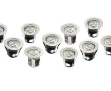 10 LED Cricular Decking Lights Blue Light Kit IP68