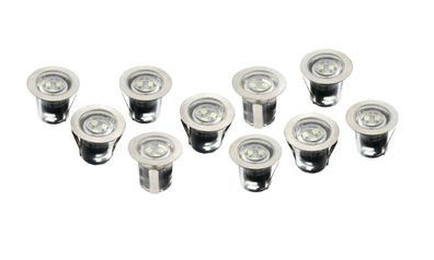 10 LED Cricular Decking Lights Blue Light Kit IP68