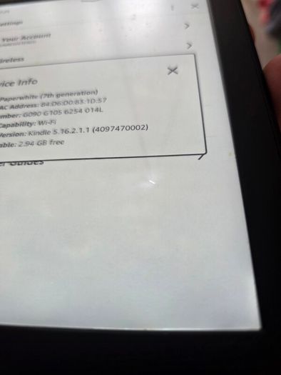 Amazon Kindle Paperwhite 7th Generation (Free Post)