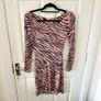 L.K Bennett Animal Print Pink Dress UK10 Image 3