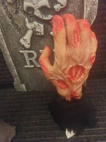 Halloween decorations Tombstone zombie hands battery operated