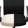 office chair, ergonomic desk chair, swivel chair, upholstered seat, fabric cover, height-adjustable and tiltable, loadable up to 120 kg, black Image 4