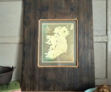 Map of the 'Kingdom of Ireland' In A Large Natural Slate Stone Frame