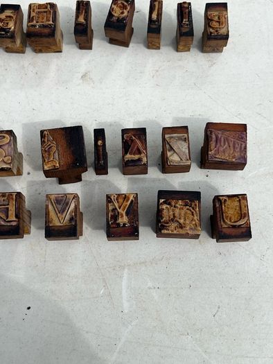 40 vintage printing stamps