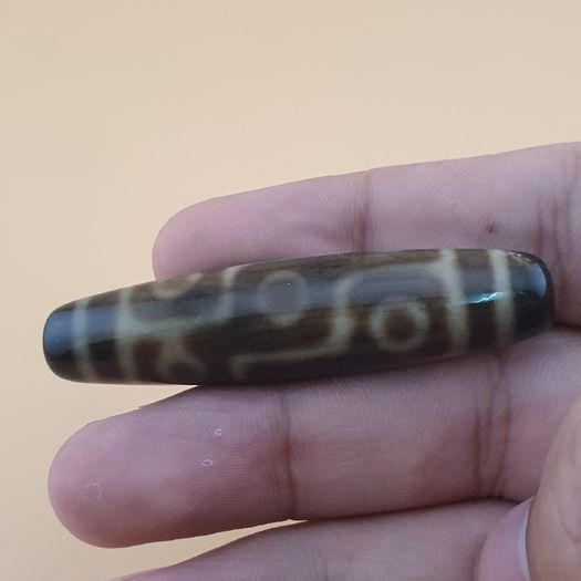 Himalayan 9 Eyes Tibetan Agate Dzi Bead Amulet Pendant