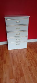 white chest of drawers