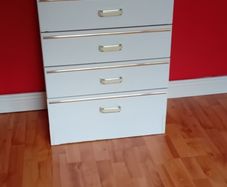 white chest of drawers