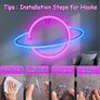 Neon Signs, Cisteen Led Neon Light Sign Powered by Battery or USB, Wall Decor Led Lights Home Decoration Hanging Art Neon Signs for Bedroom,Game Room,Bar,Party,Kids Gift Image 4