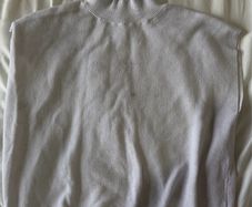 White Knit Sleeveless Jumper Vest