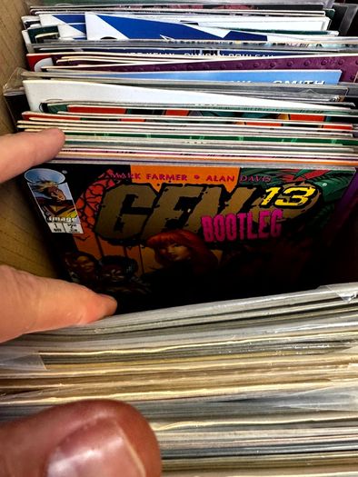 Image Long Comic Box w 275 comics for Sale