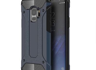 Navy Luxury Shockproof Armor Case For Samsung Galaxy S9 Hybrid Back Cover