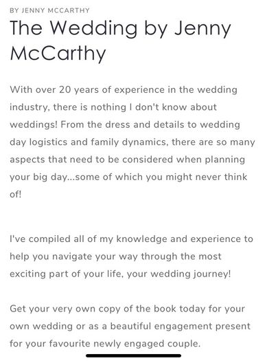 'The Wedding' by Jenny McCarthy