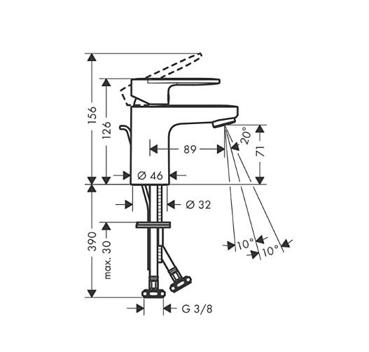 Hansgrohe Vernis Blend Basin Mixer Tap 70