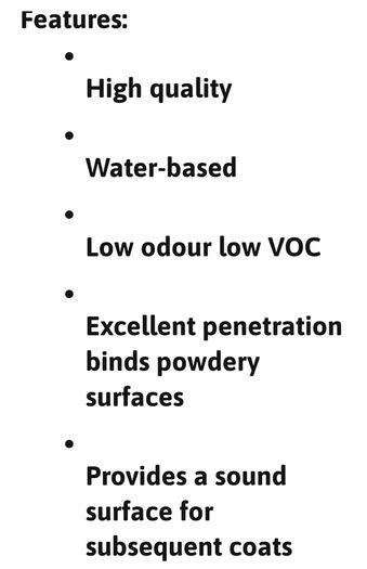 Interior exterior stabilising primer paint