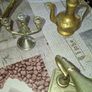 Vintage Lot of Cast Brass Doll House Ornaments, Postage Available or Collection Image 3