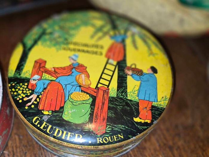 selection of vintage tins